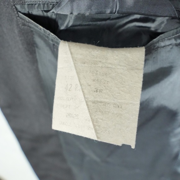 Brooks Brothers Blazer Men's Sz 42R Super 110s Worsted Wool Jacket Dark Charcoal - Picture 7 of 12